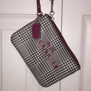 Coach Peyton Glen Plaid Print Wristlet